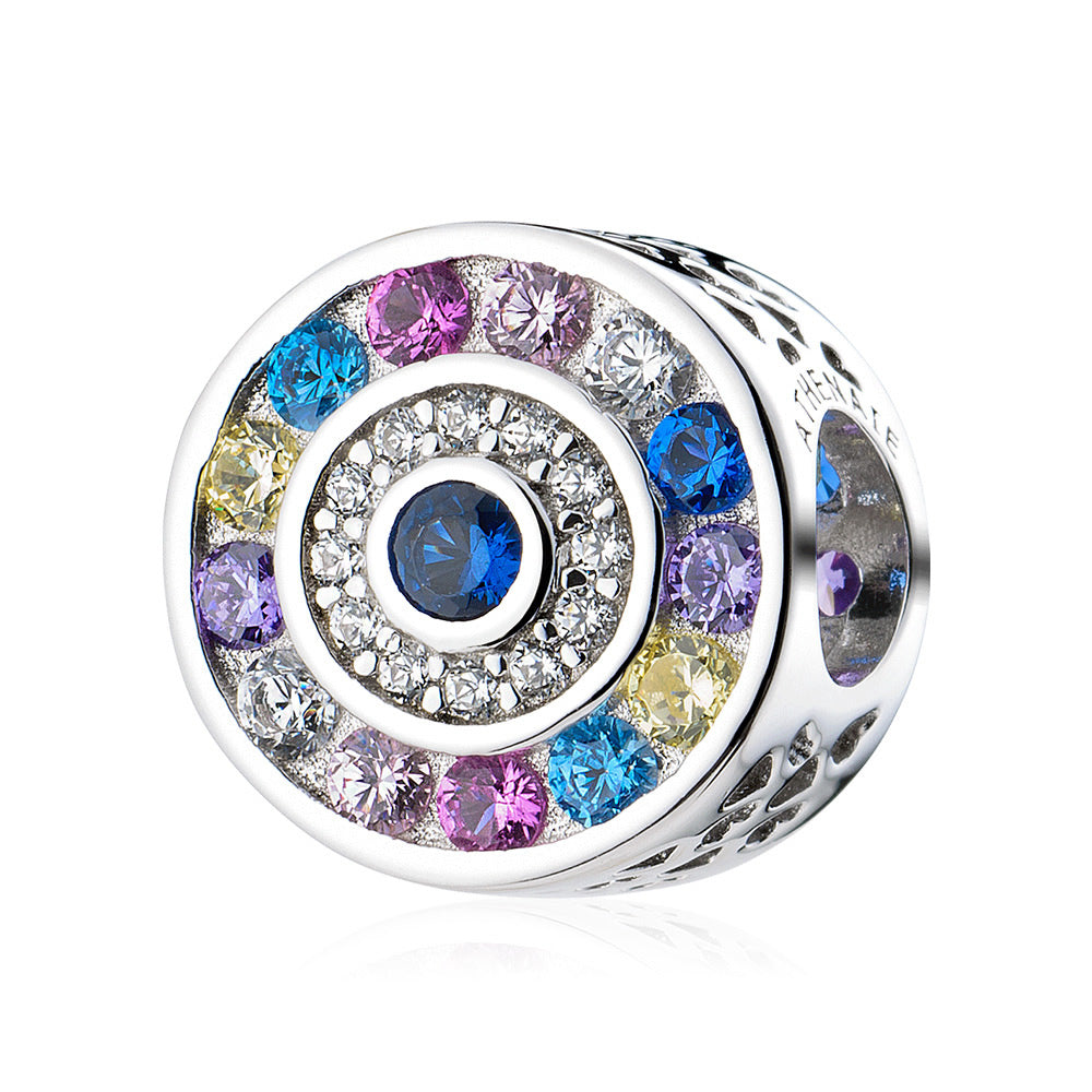 Multi-colored Shine Zircons Rainbow Charm