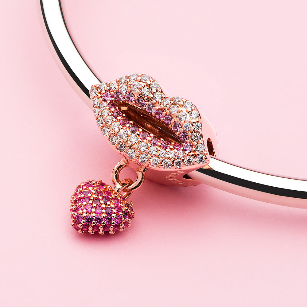Red Lips True Love Kiss Charm