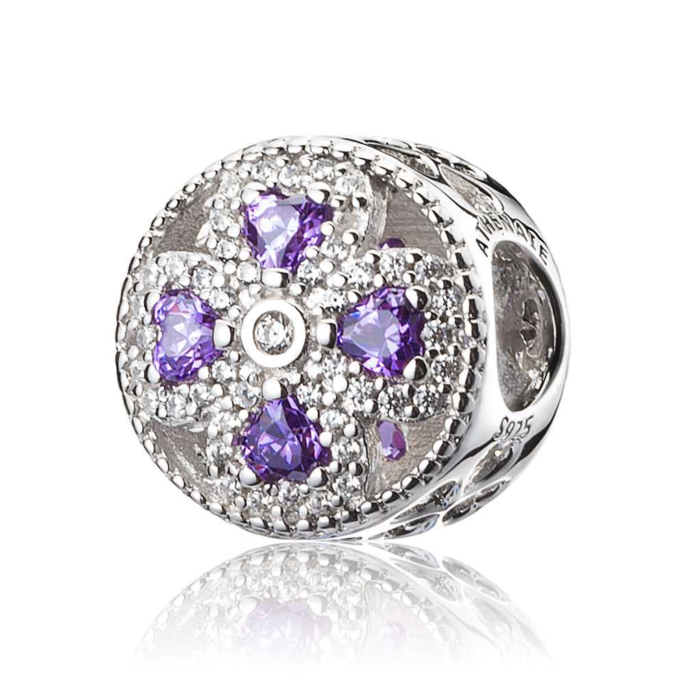 Crystalized Four-Leaf Clover Charm