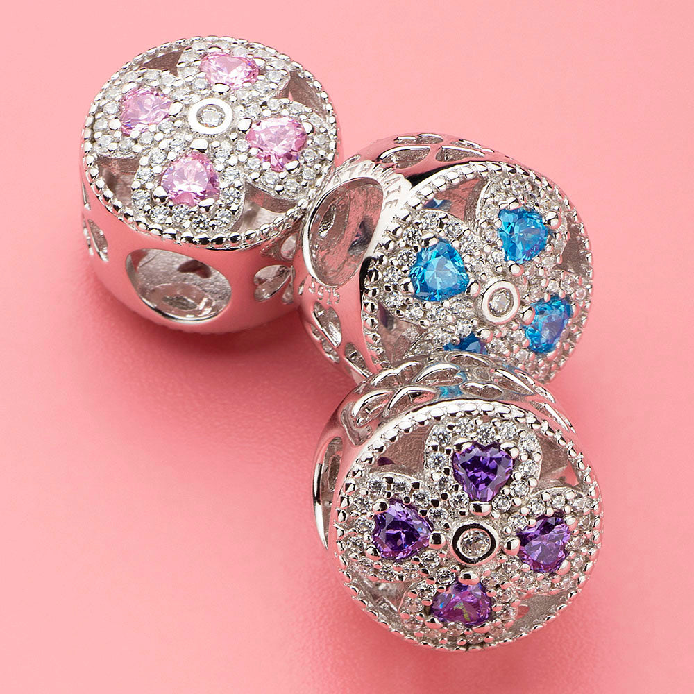 Crystalized Four-Leaf Clover Charm
