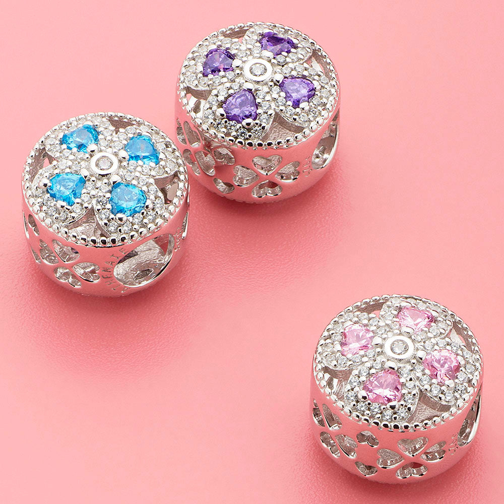 Crystalized Four-Leaf Clover Charm