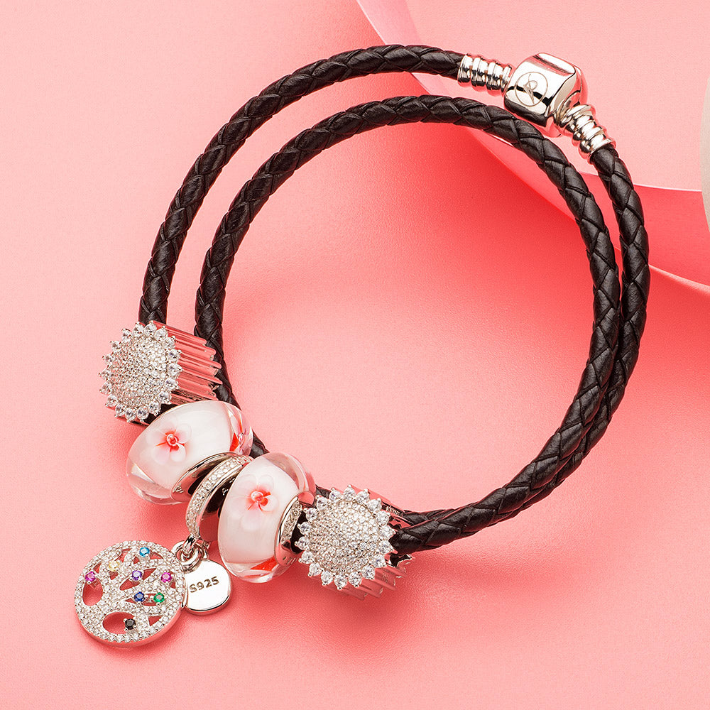 Pave Clear CZ Sunflower Charm