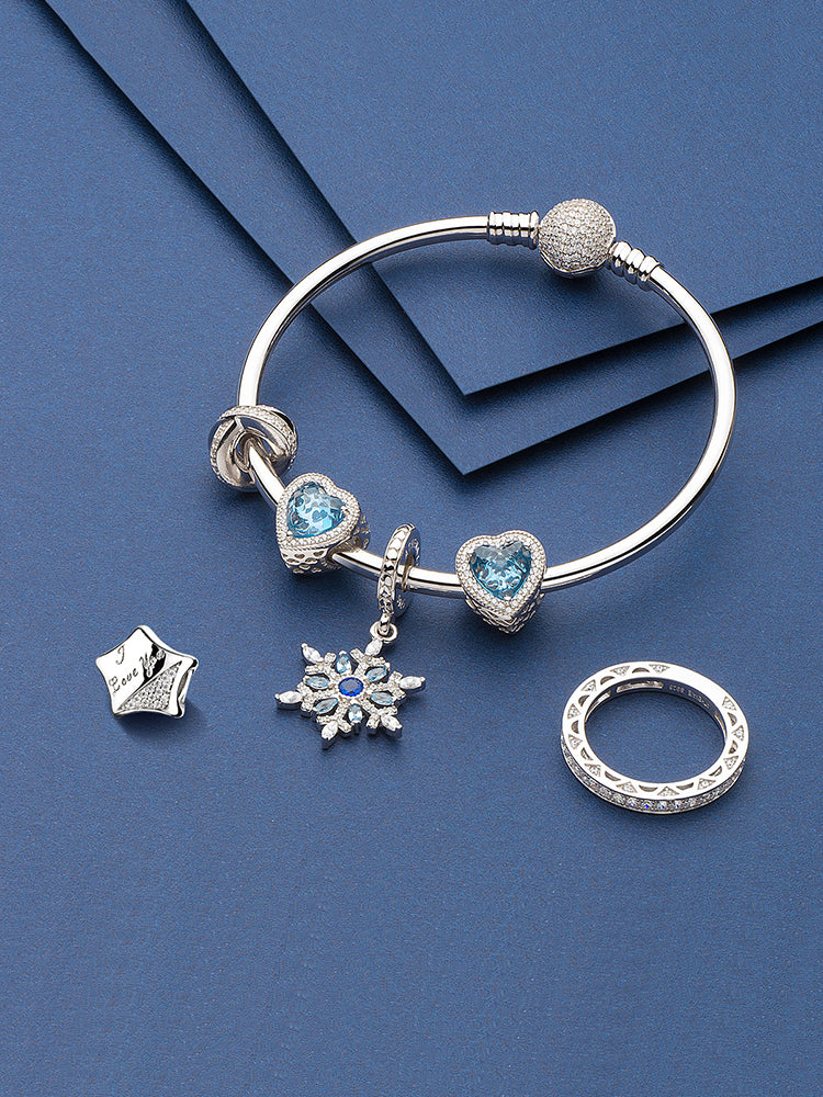 Starlit Love Sterling Silver Charm