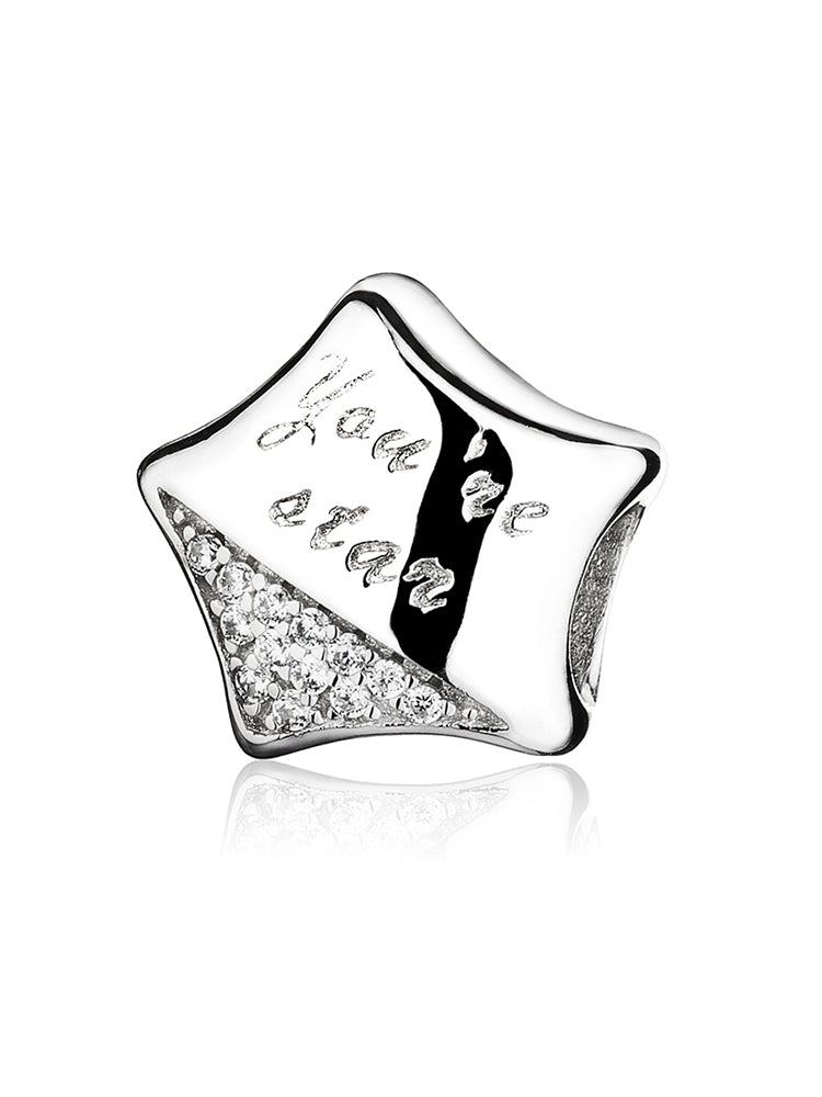 Starlit Love Sterling Silver Charm