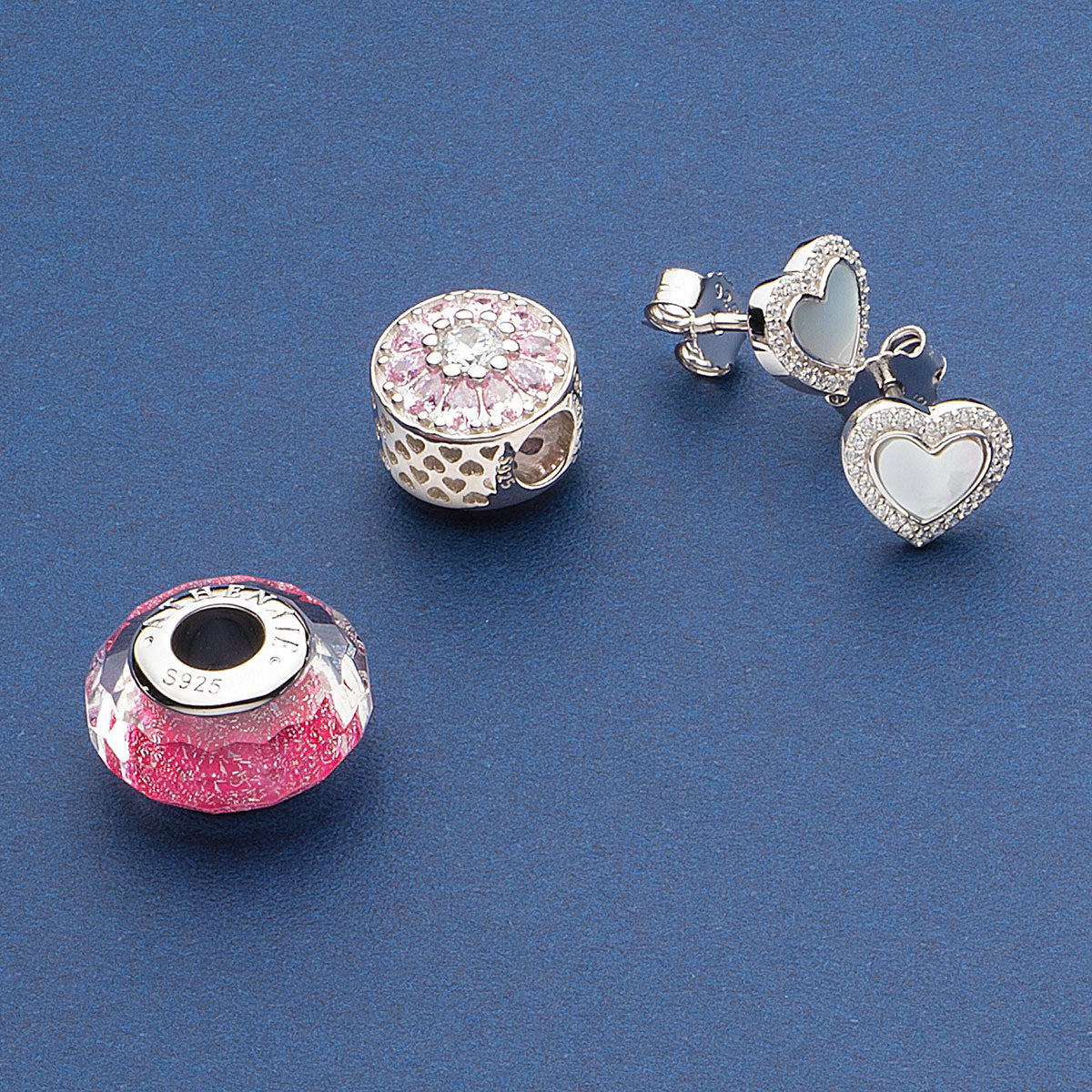 CZ Crystalized Floral Charm