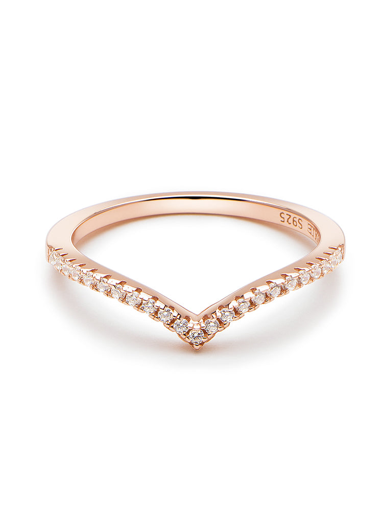 Clear CZ Simple Sparkling Stackable Ring