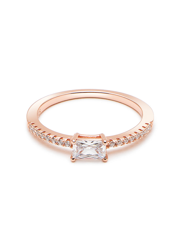 Anel Eternity Empilhável na Cor Ouro Rosa