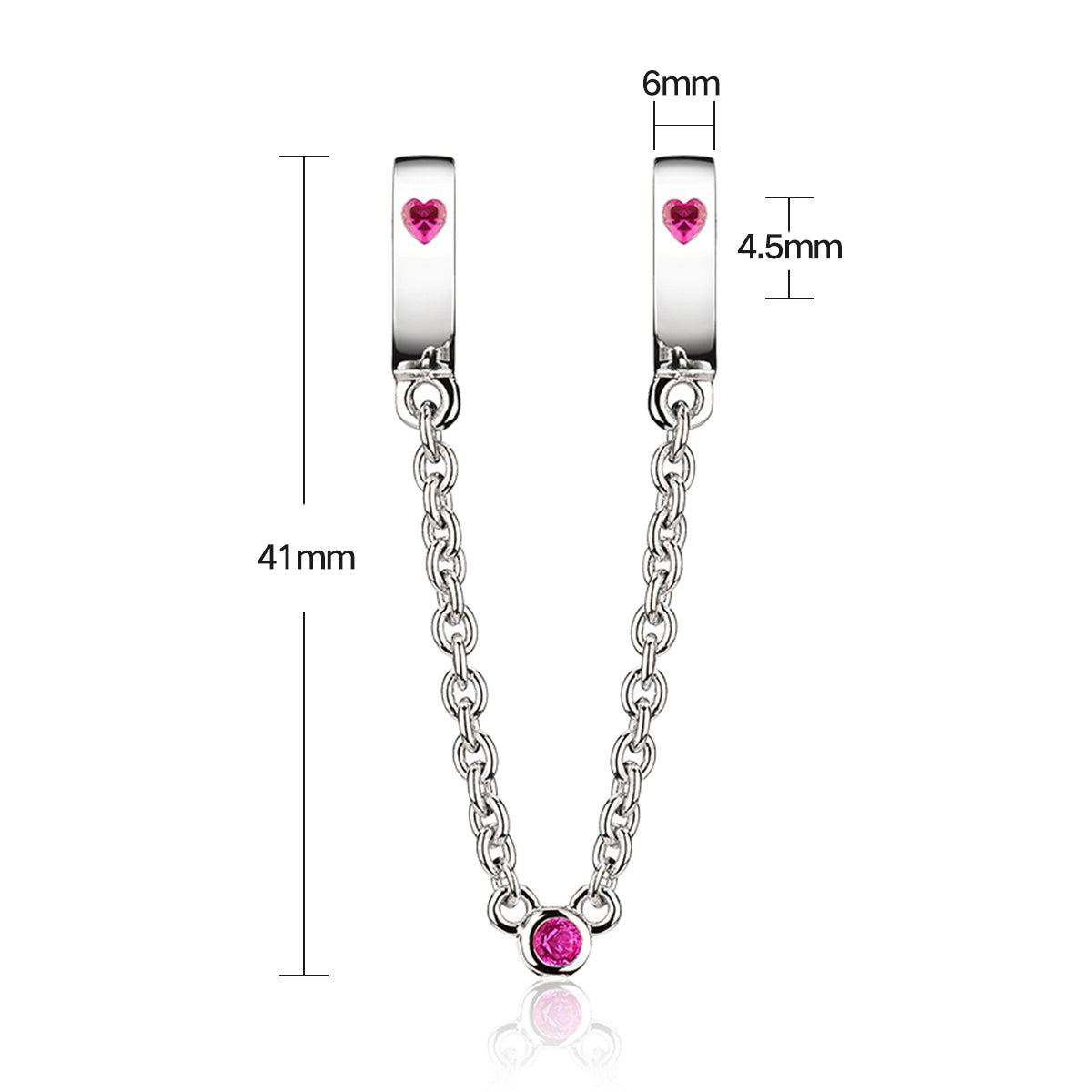 Two Hearts Safety Chain