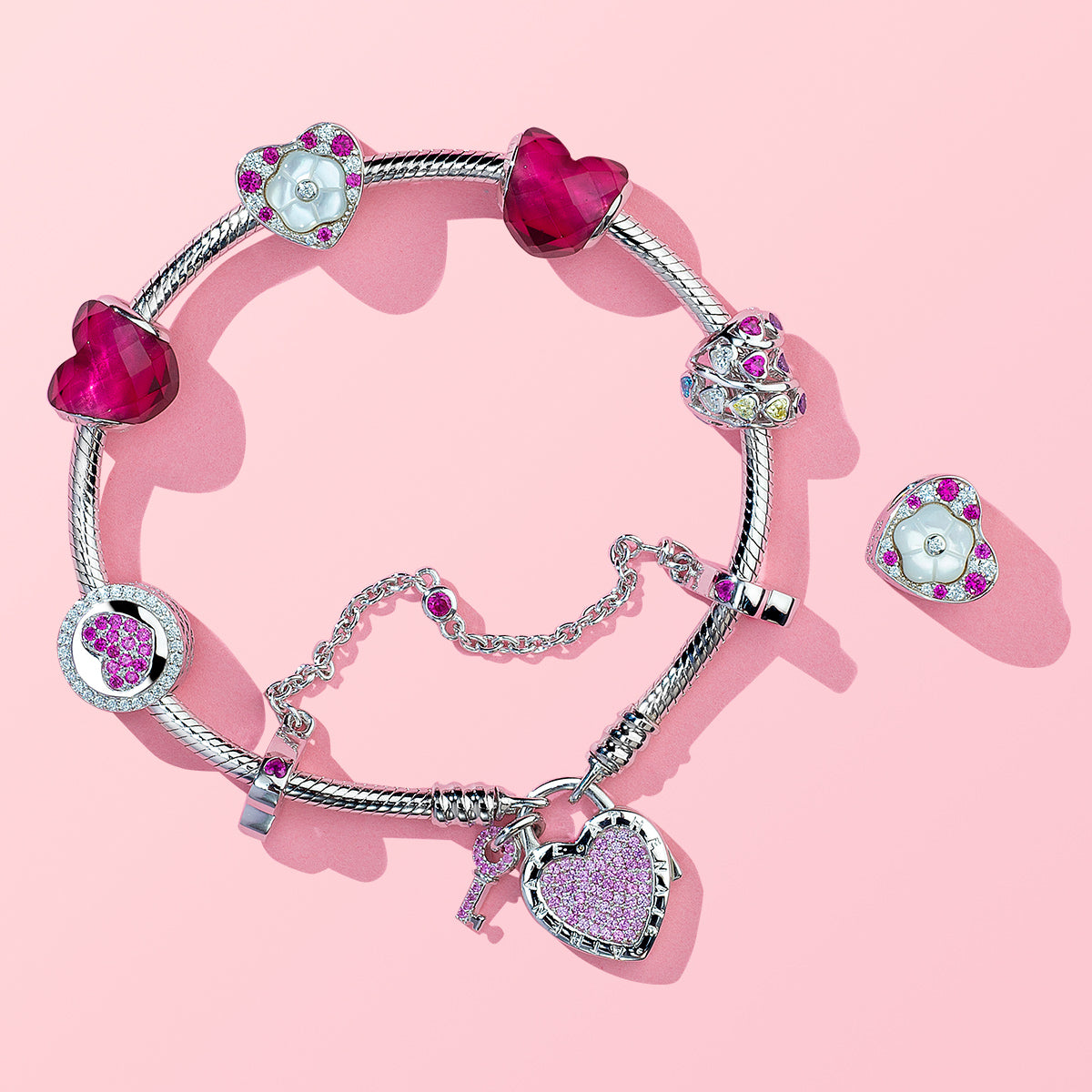 Two Hearts Safety Chain