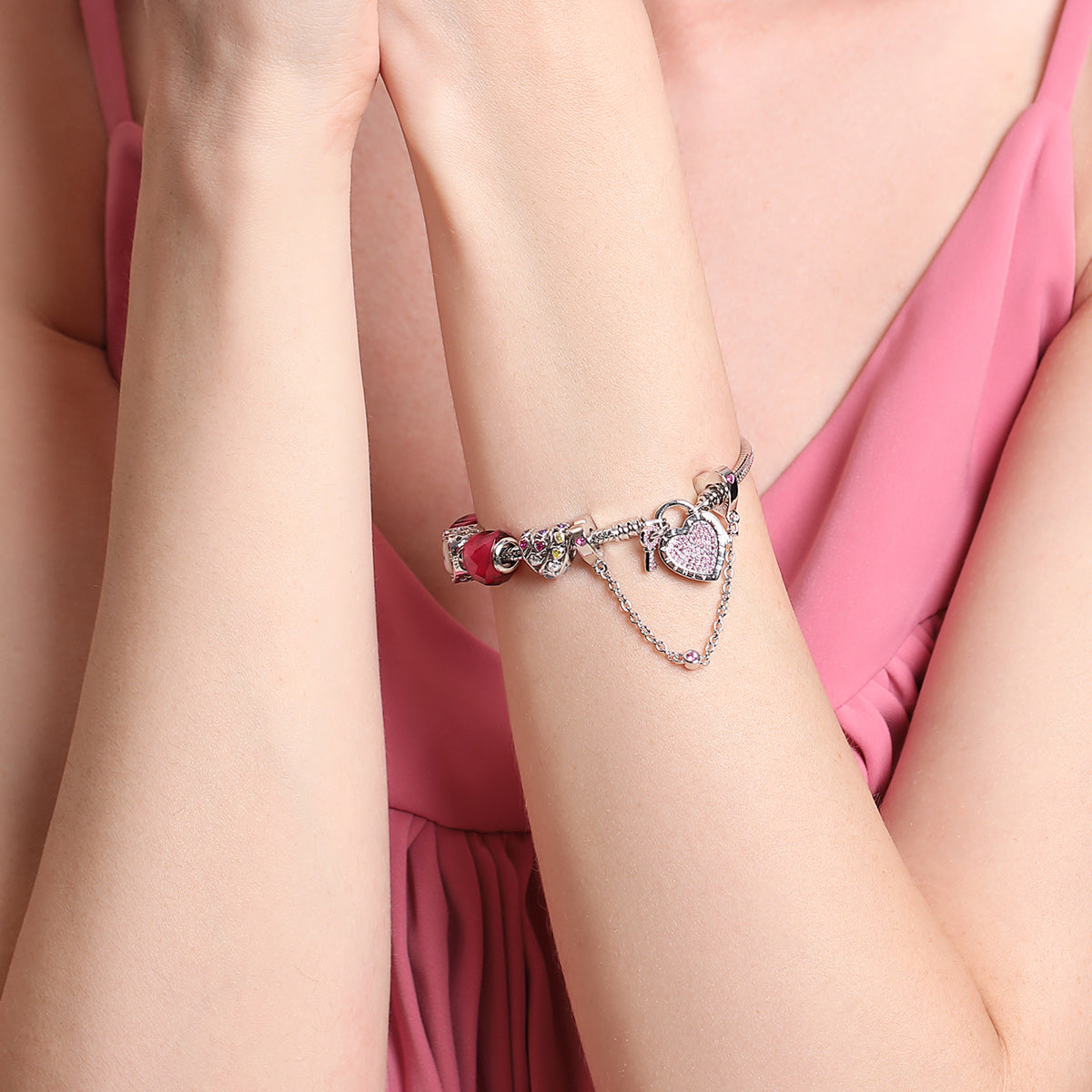 Two Hearts Safety Chain