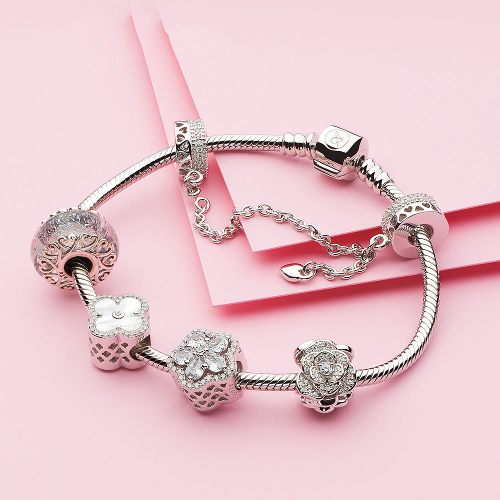 Clover Silver Charm