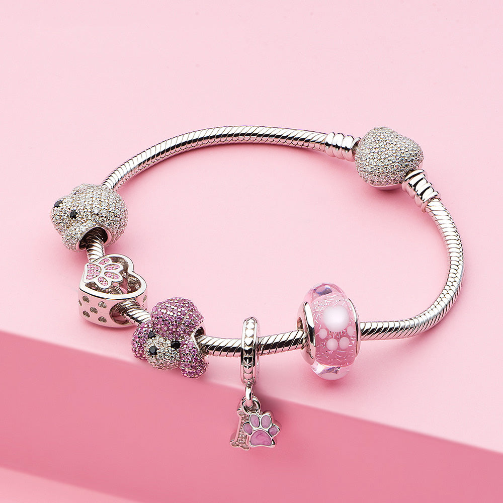Lovely Pet Paw Print Bead