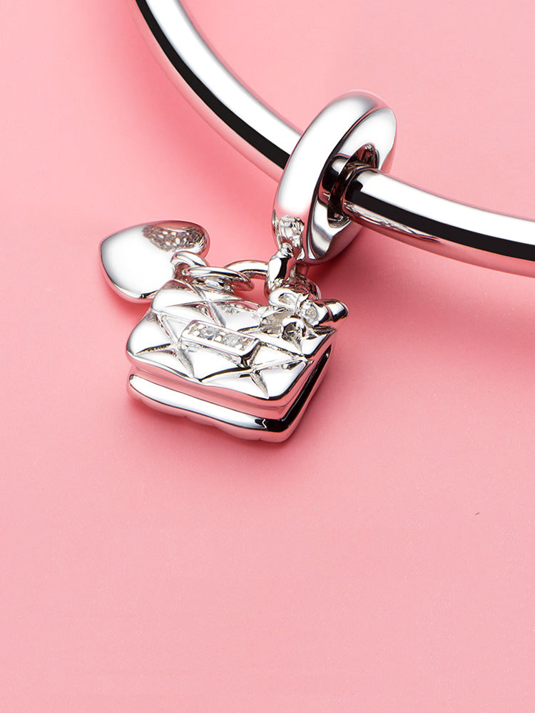 Chic Handbag Sterling Silver Dangle Charm
