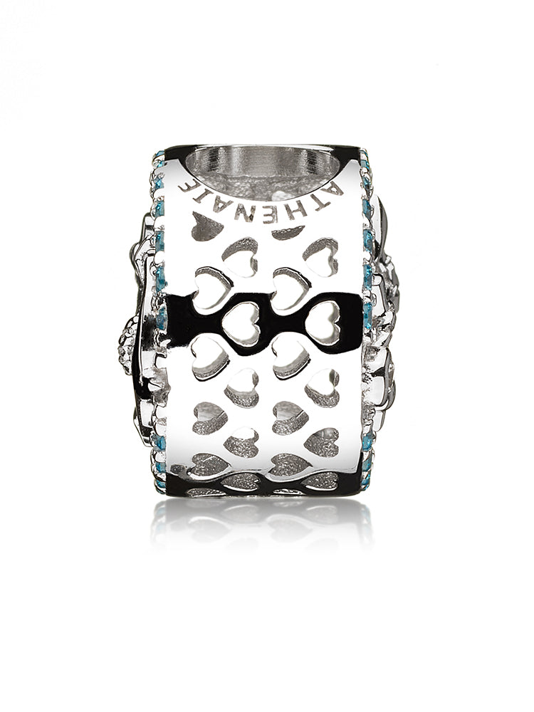 Sterling silver anchor charm side view