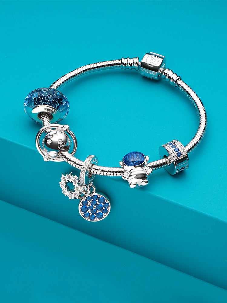 Astronaut space charm bead bracelet styling by ATHENAIE