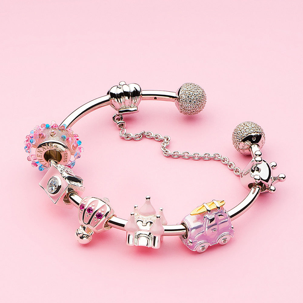ATHENAIE Blush Balloon Charm Bead paired with bracelet – romantic style option 3
