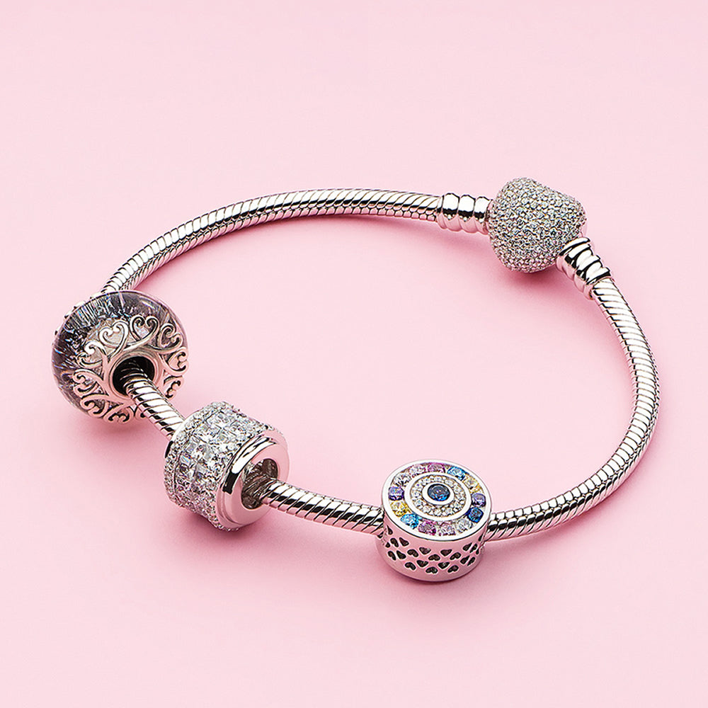 Crystal Column charm paired with bracelet – ATHENAIE styled shot