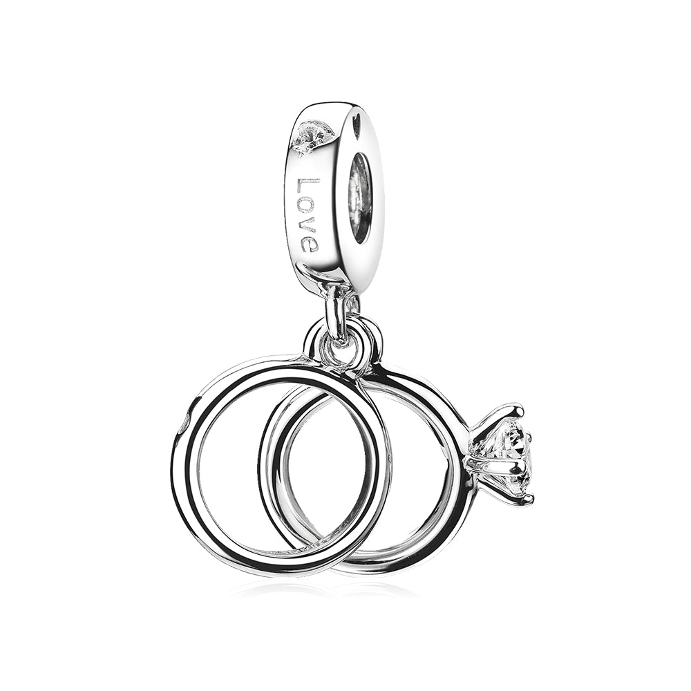 ATHENAIE Eternal Vows Pendant Charm – 925 silver wedding rings design front view