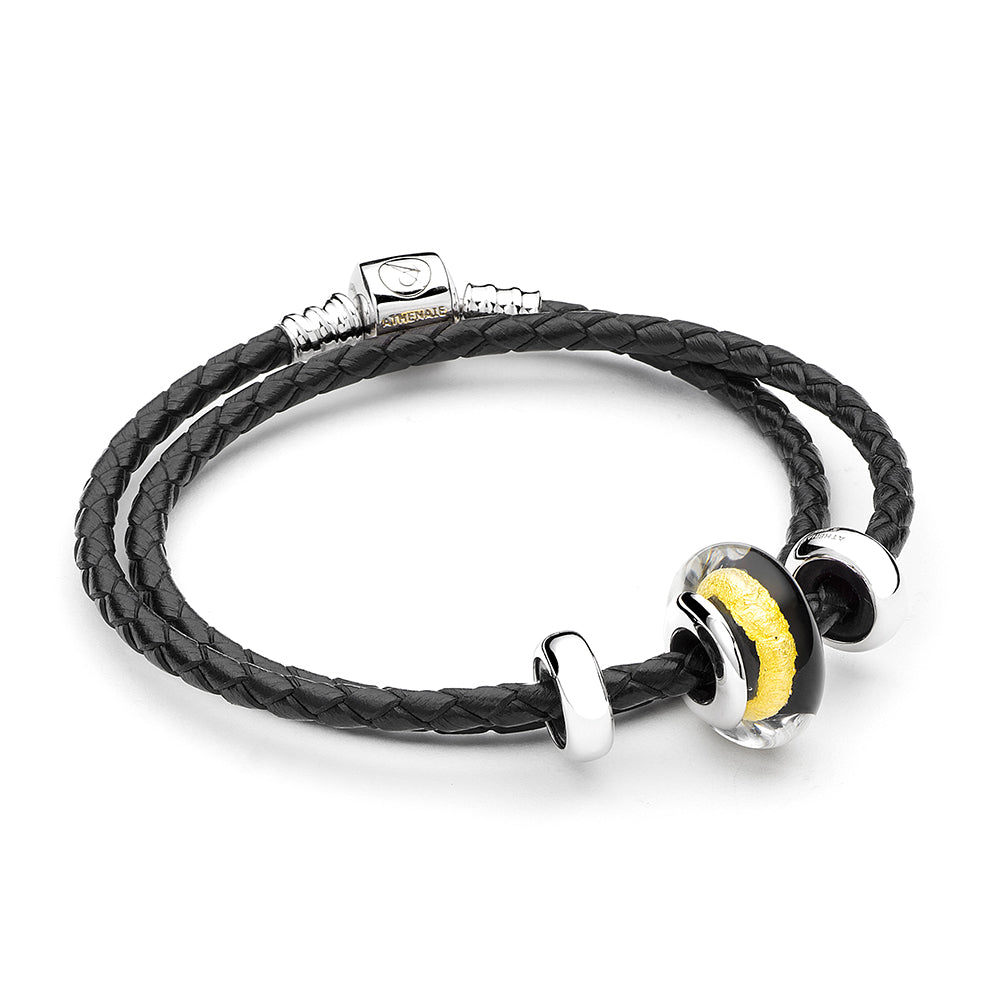 ATHENAIE Midnight Stopper 925 silver charm bead with European bracelet