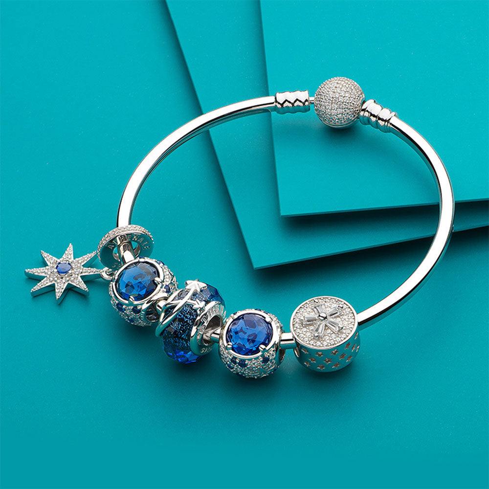 ATHENAIE Northern Star Pendant Charm with bracelet – celestial jewelry style option 2