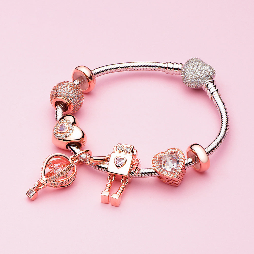 ATHENAIE Shimmer Voyage Travel Pendant Charm paired with bracelet – style option 1