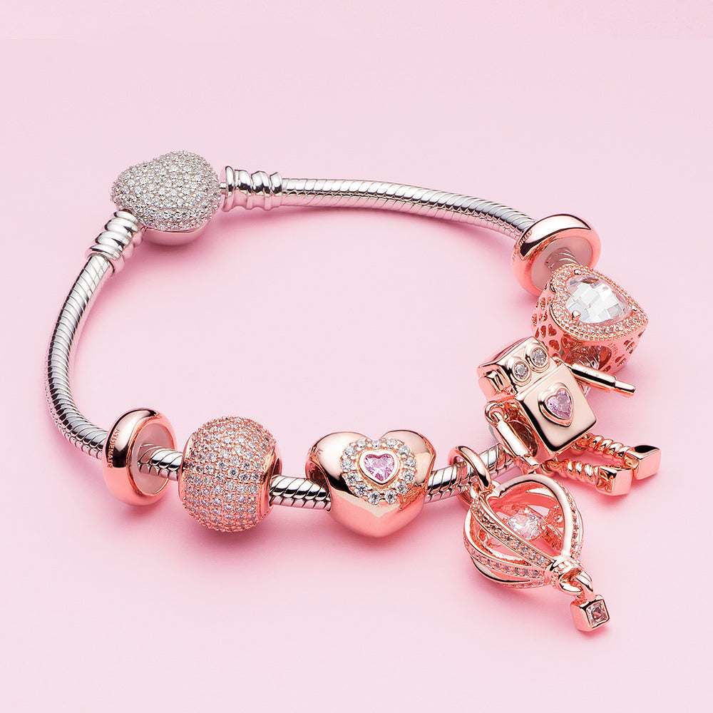 ATHENAIE Shimmer Voyage Travel Pendant Charm paired with bracelet – style option 2