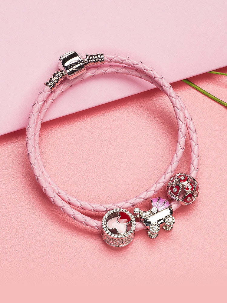 Baby blessing charm bead bracelet jewelry styling