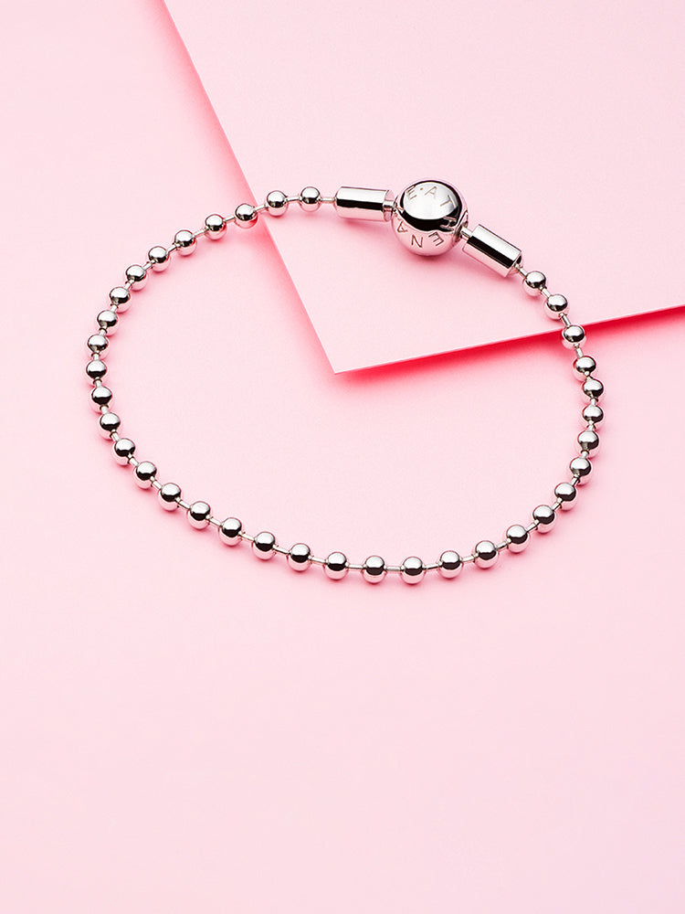 925 sterling silver bead chain charm bracelet styling scene