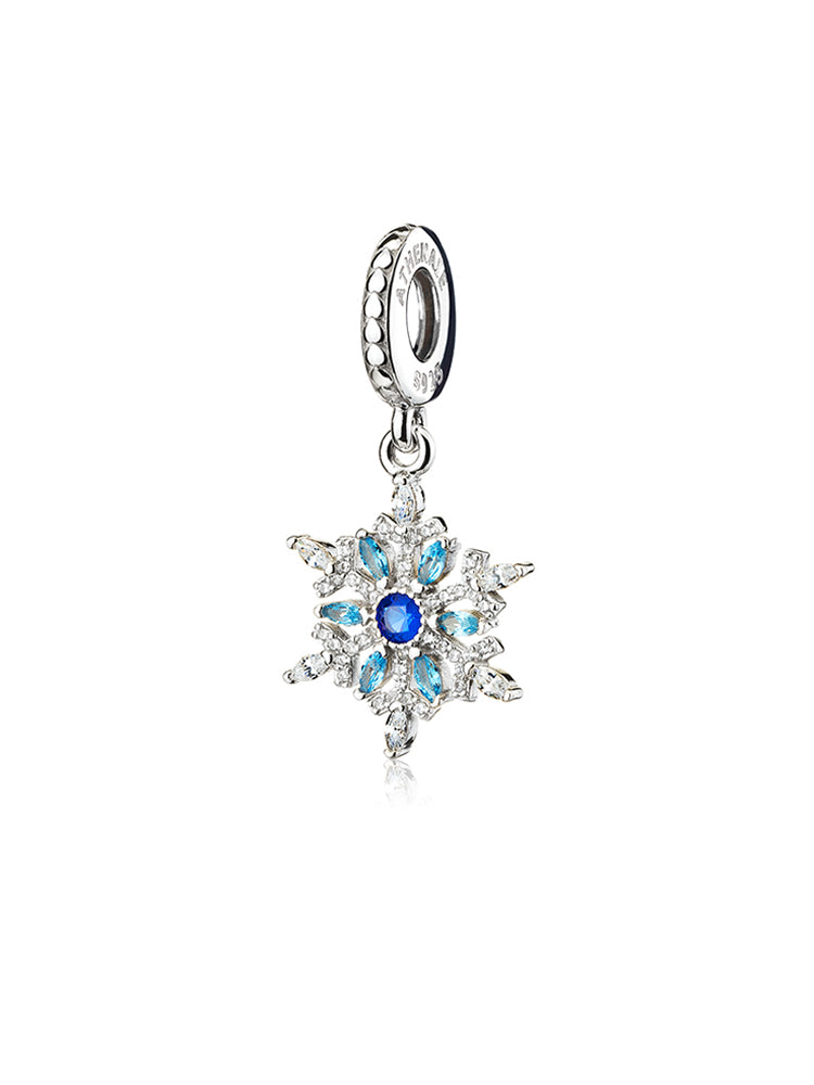 Blue snowflake pendant charm by ATHENAIE