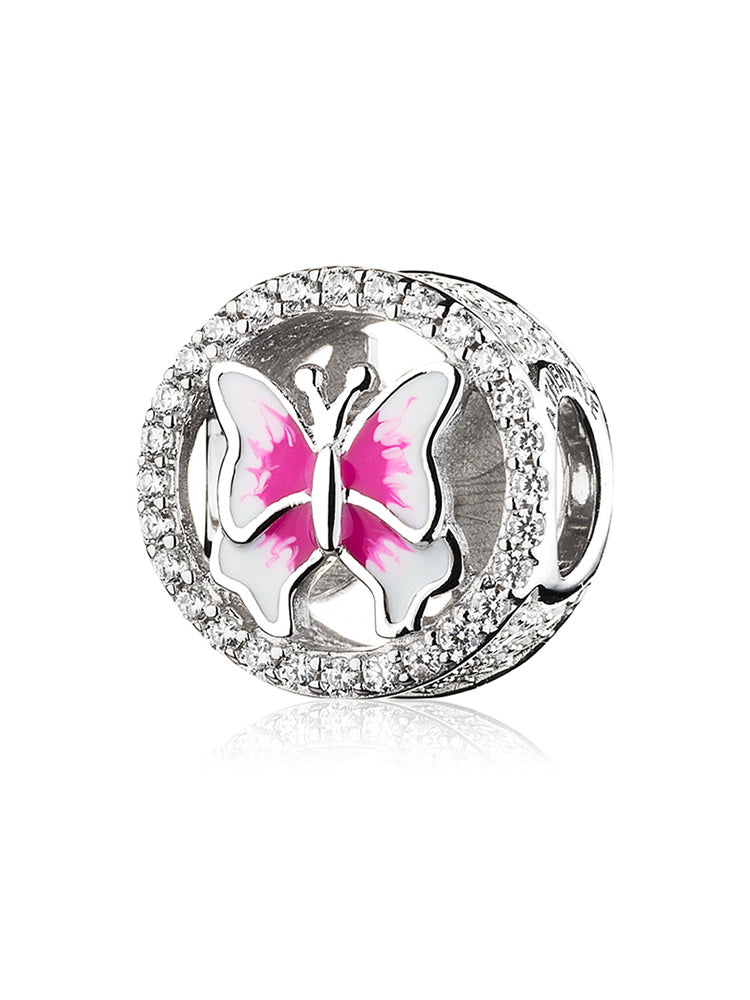 Butterfly 925 sterling silver enamel charm by ATHENAIE