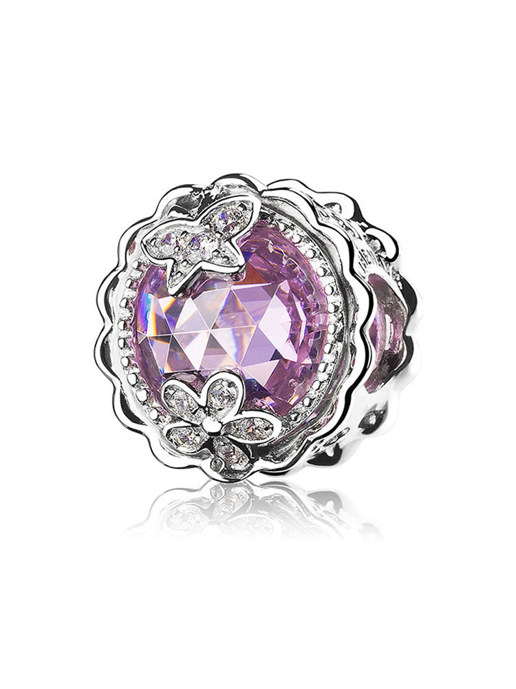 Butterfly flower 925 sterling silver charm by ATHENAIE