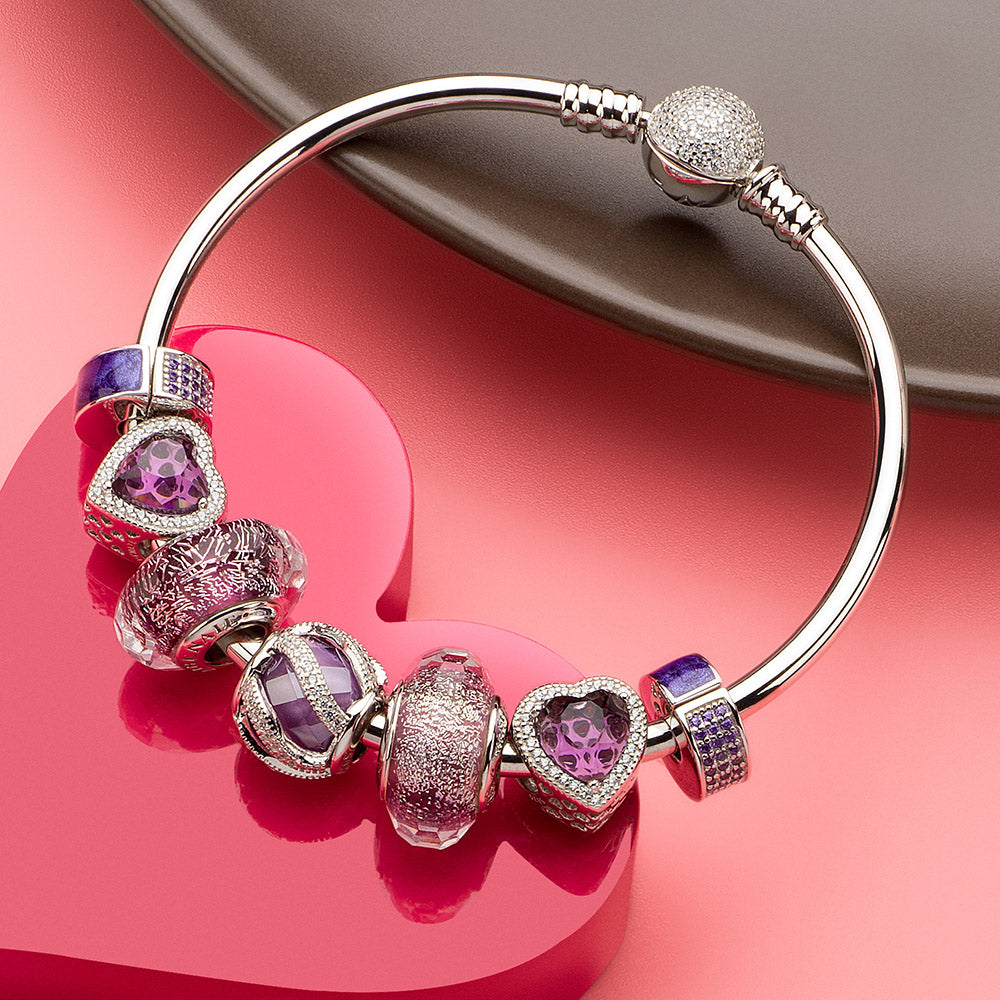 Cancer zodiac charm bead styled on complete bracelet with matching ATHENAIE beads