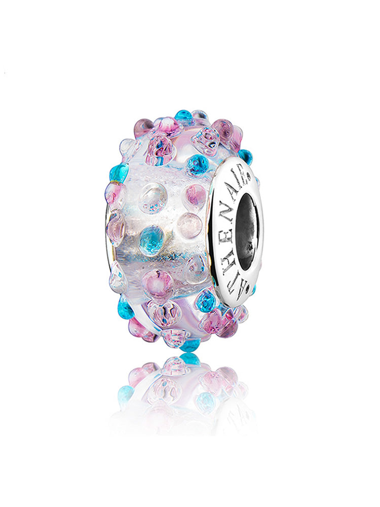 Candy dots murano glass charm bead colorful glass jewelry
