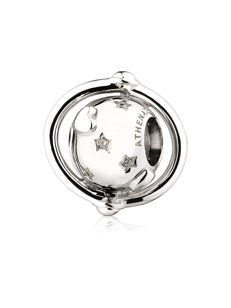 Celestial charm bead in 925 sterling silver by ATHENAIE
