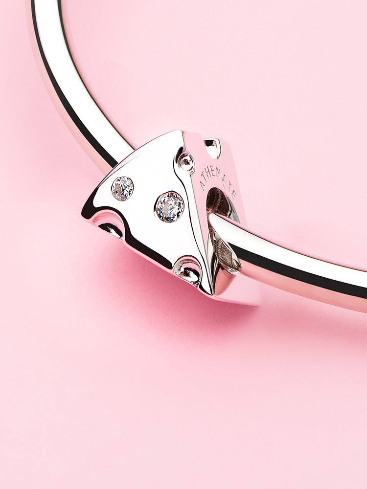 Cheese charm bead styled on charm bracelet scene