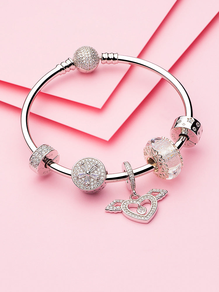 Starlit Lock safety clip charm bracelet styling