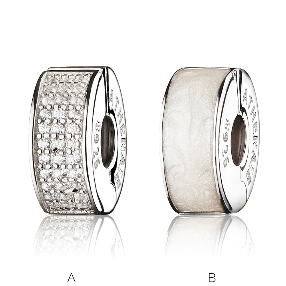 Crystal Ice Clip charm bead front and back display for bracelet styling