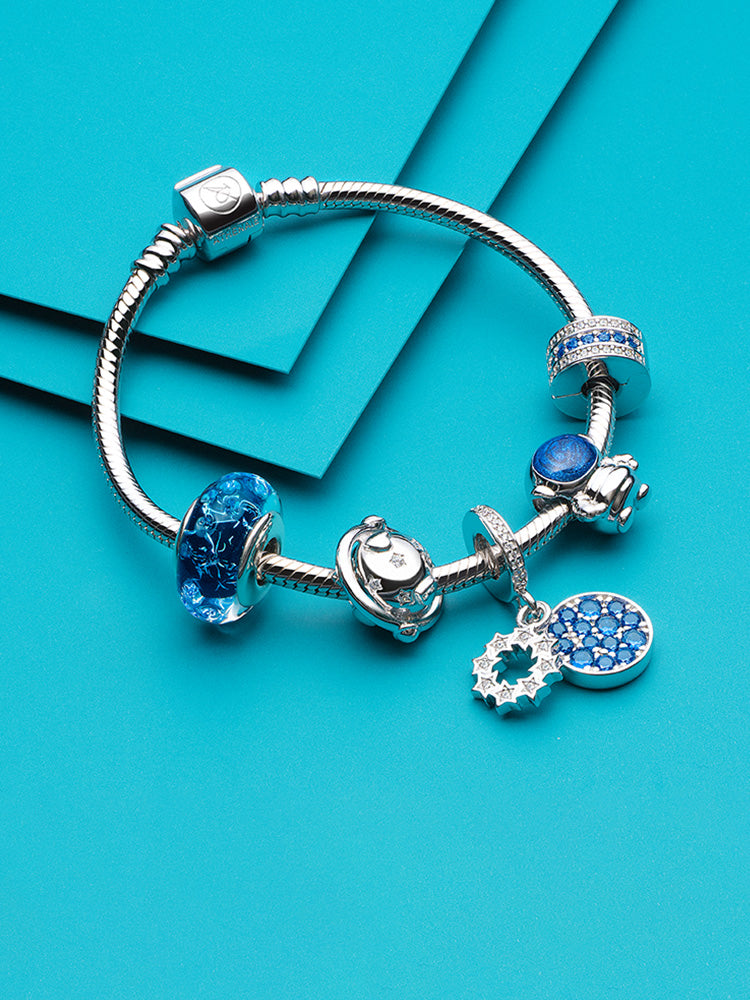 Cosmic celestial charm bead bracelet look by ATHENAIE