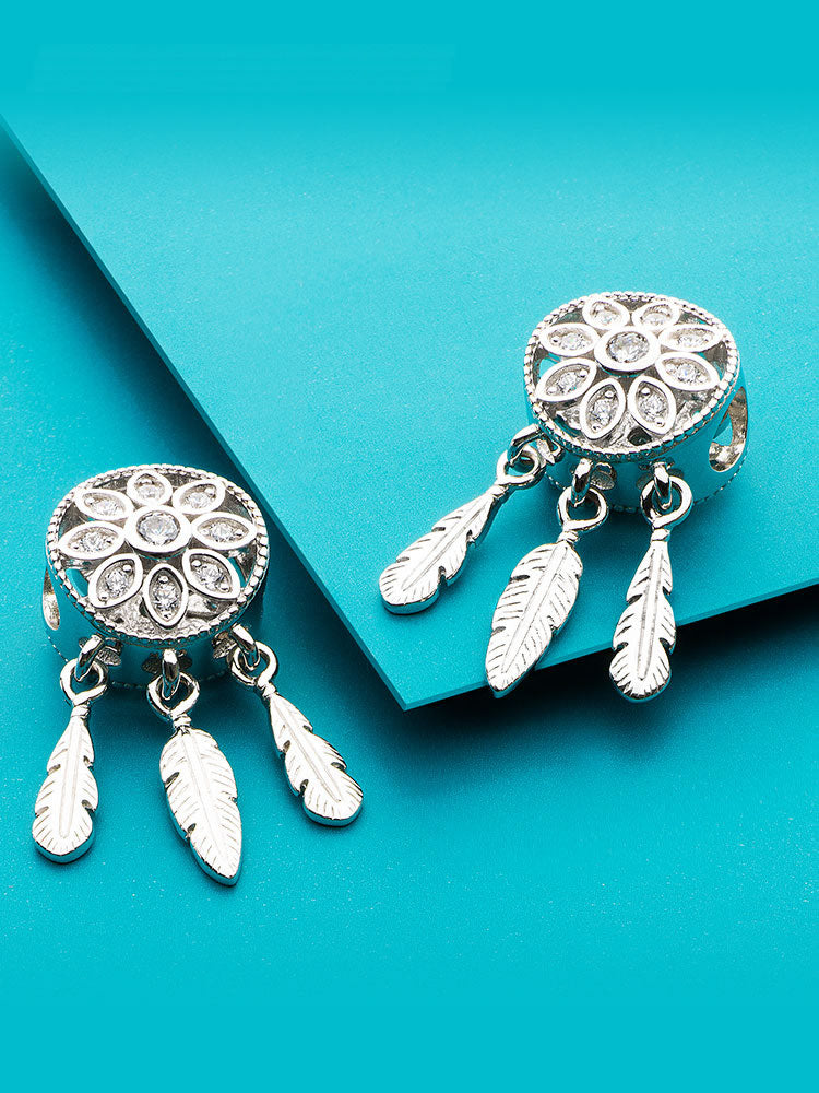 Dream catcher charm bead styled on bracelet by ATHENAIE