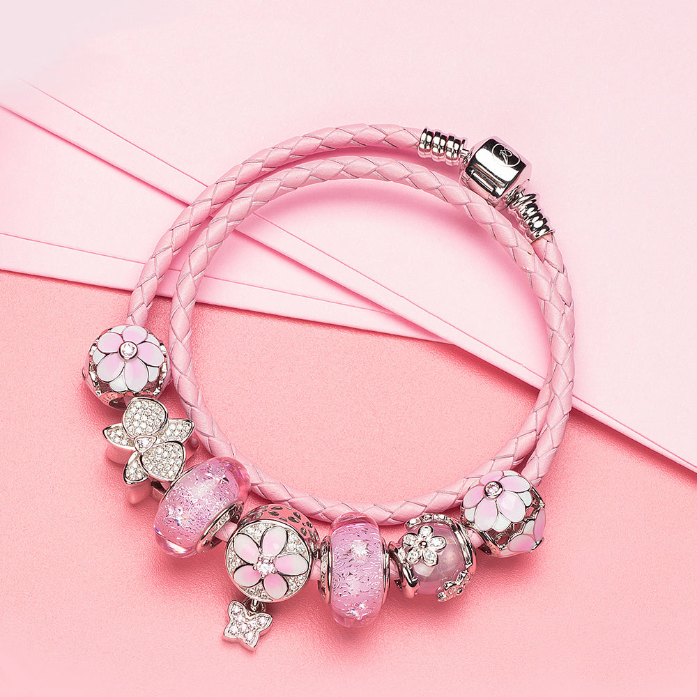 Dreamy Star Murano charm bead styled with European bracelet