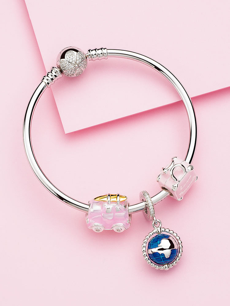 Earth journey pendant charm bracelet styling by ATHENAIE