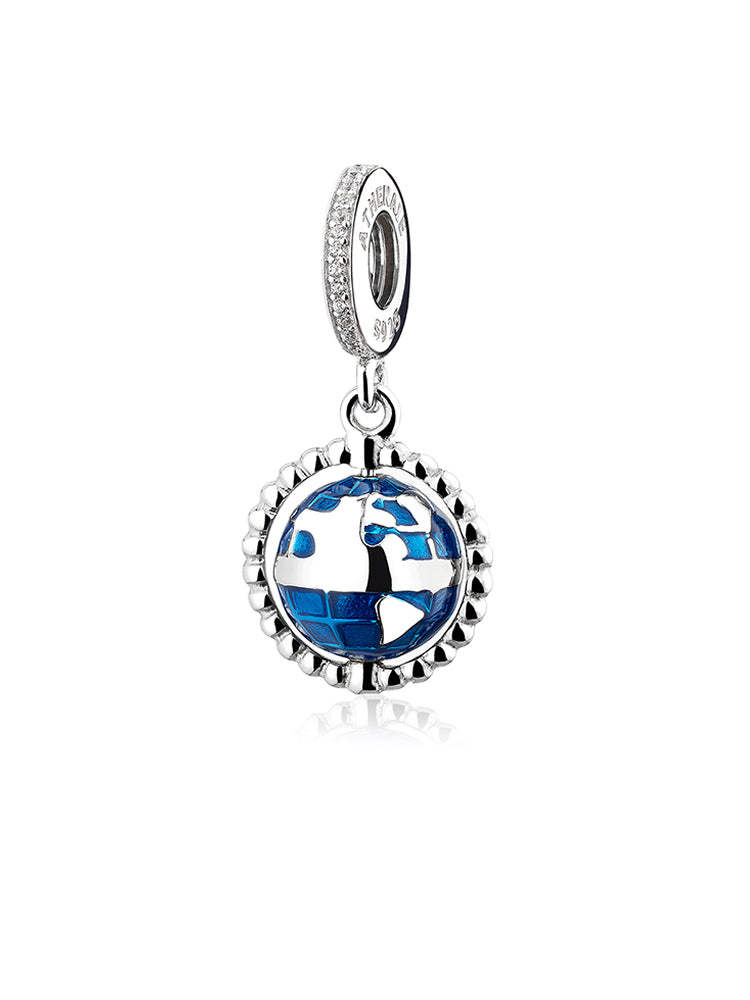 Earth pendant charm in 925 sterling silver by ATHENAIE