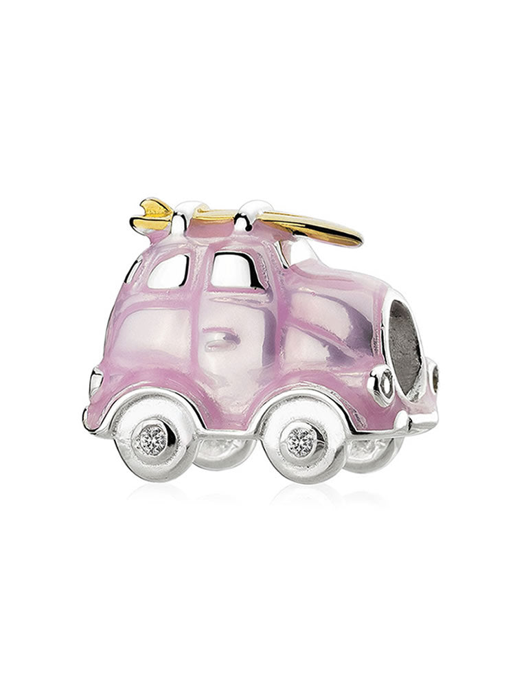 Pink Travel Car 925 sterling silver charm by ATHENAIE