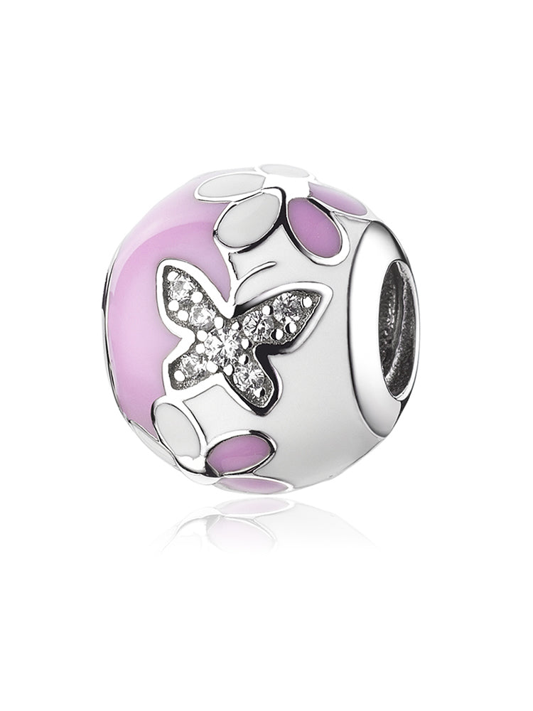 Butterfly Daisy 925 sterling silver charm by ATHENAIE