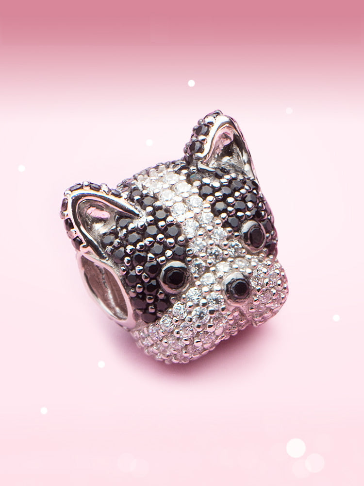 French Bulldog puppy charm bead styling on European charm bracelet