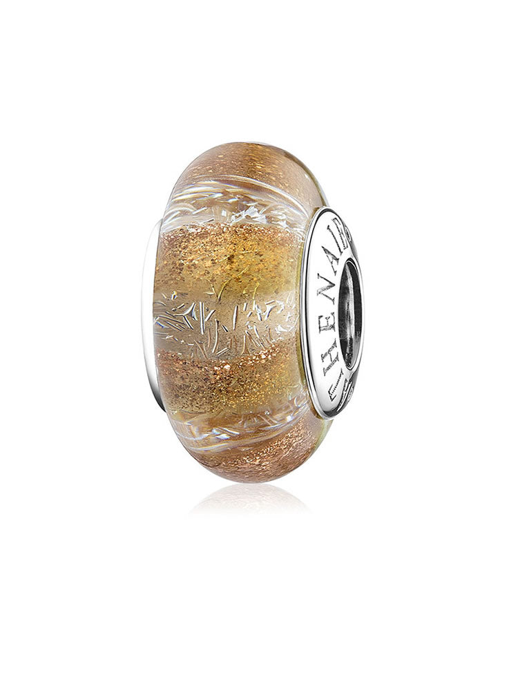 Golden Dusk Murano Glass Charm by ATHENAIE