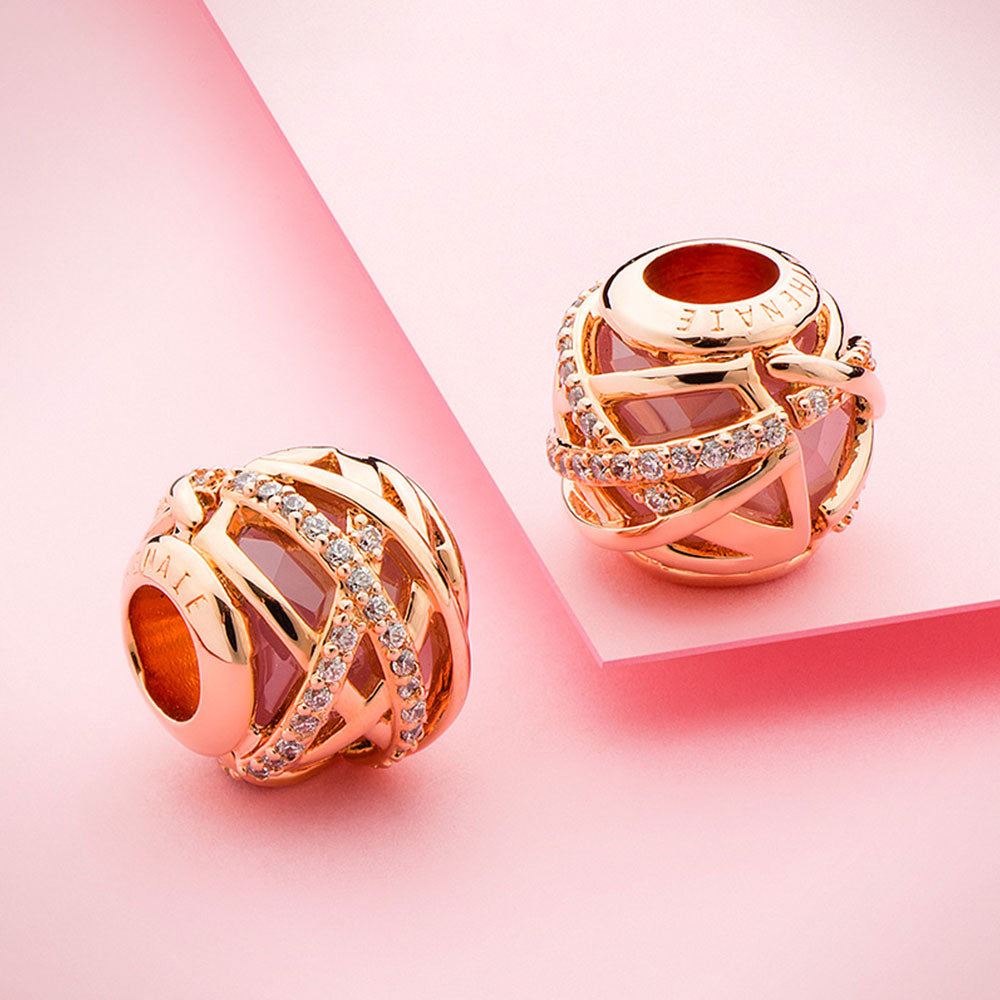 Golden Embrace rose gold charm bead lifestyle scene photo