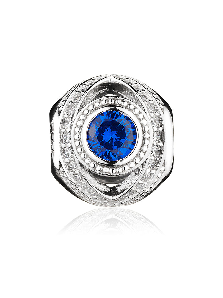 Guardian gaze evil eye charm bead in 925 sterling silver by ATHENAIE