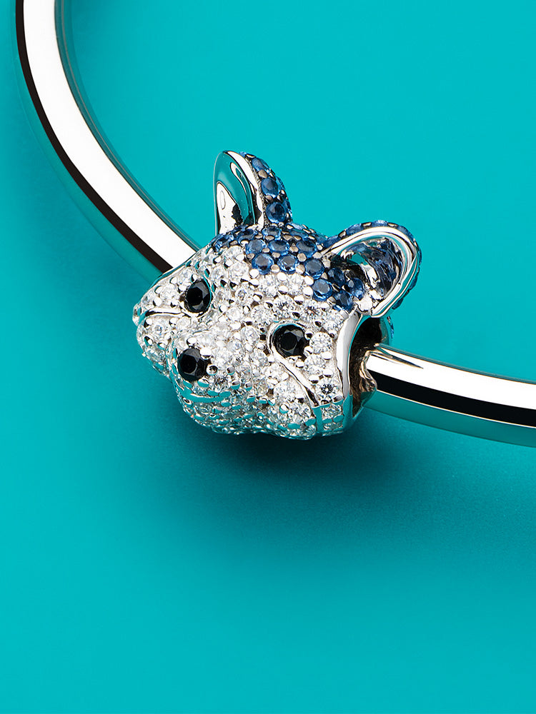 Happy Husky charm bead styled on charm bracelet