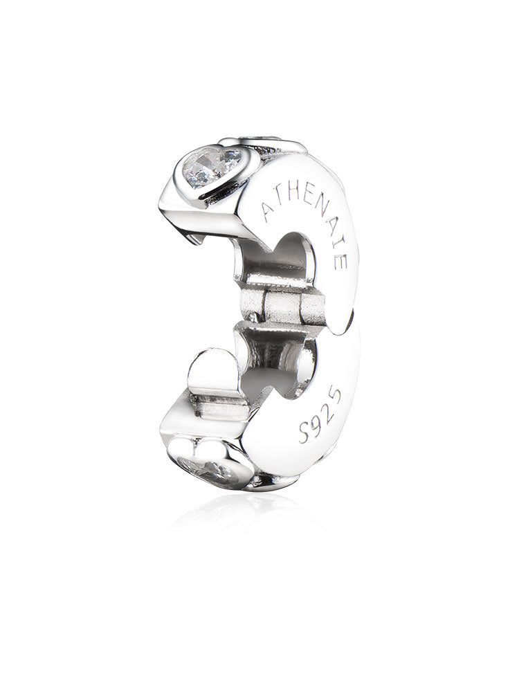 Openable 925 silver clip charm with silicone ring by ATHENAIE